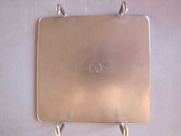 Edelstahlgrundplatte 10x10 cm