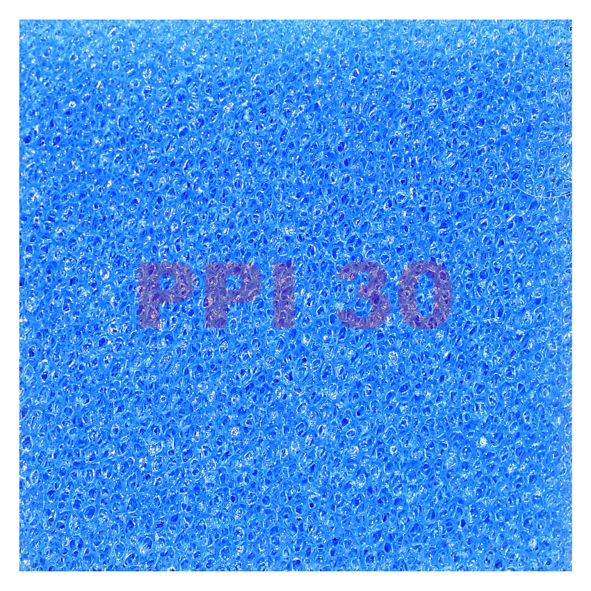Filterschaum Filtermatte - Blau 50 x 50 x 3 cm fein (ppi 30)